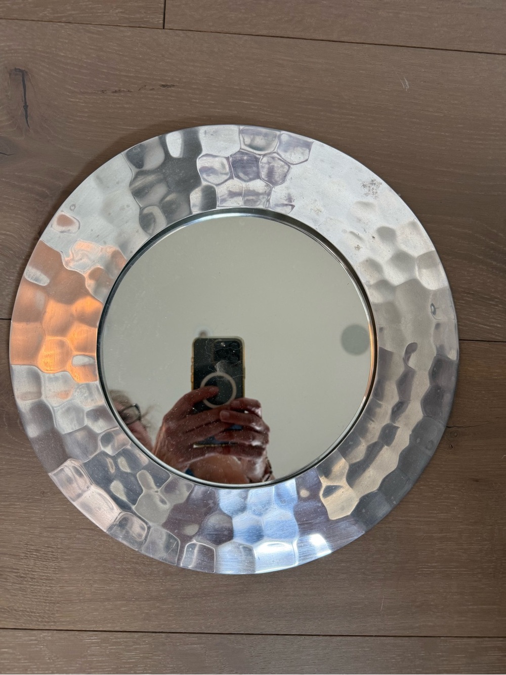 Pier 1 Hammered Silver Tray